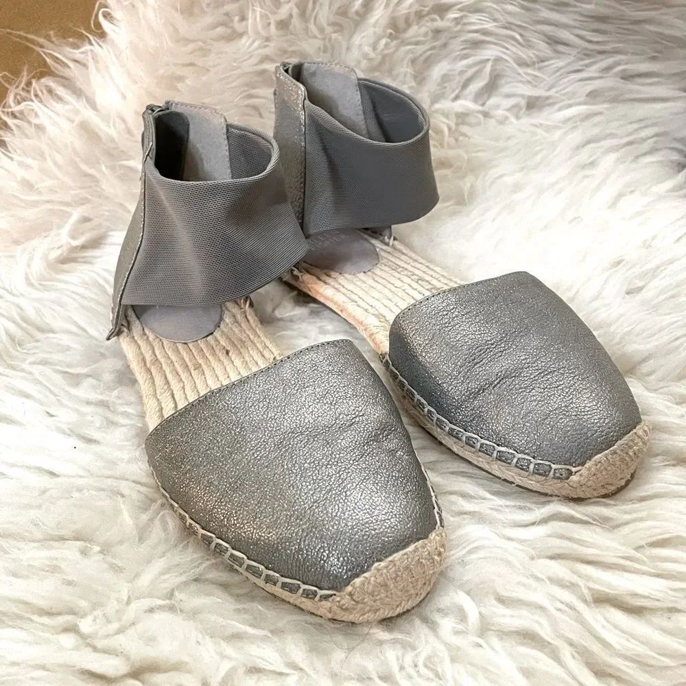Eileen Fisher Coy Espadrilles Pewter Size 6.5